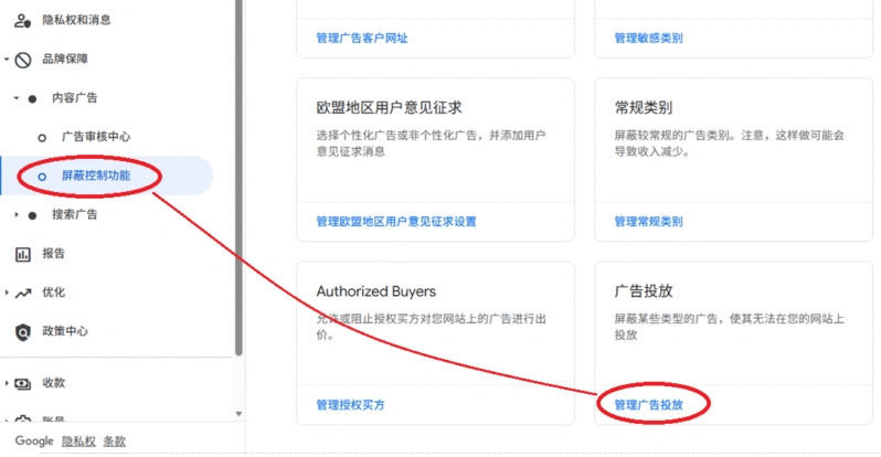 AdSense 关闭优化空白的页内广告空间