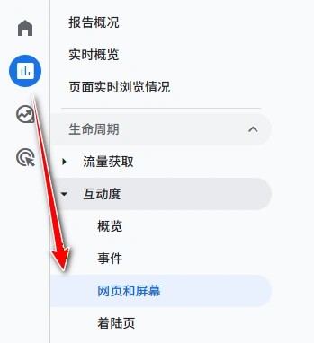 Google Analytics 查看互动度 - 网页和屏幕报告