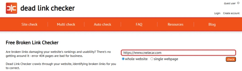 dead link checker