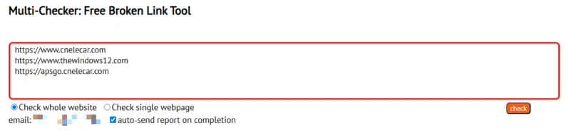 dead link checker Multi check 功能
